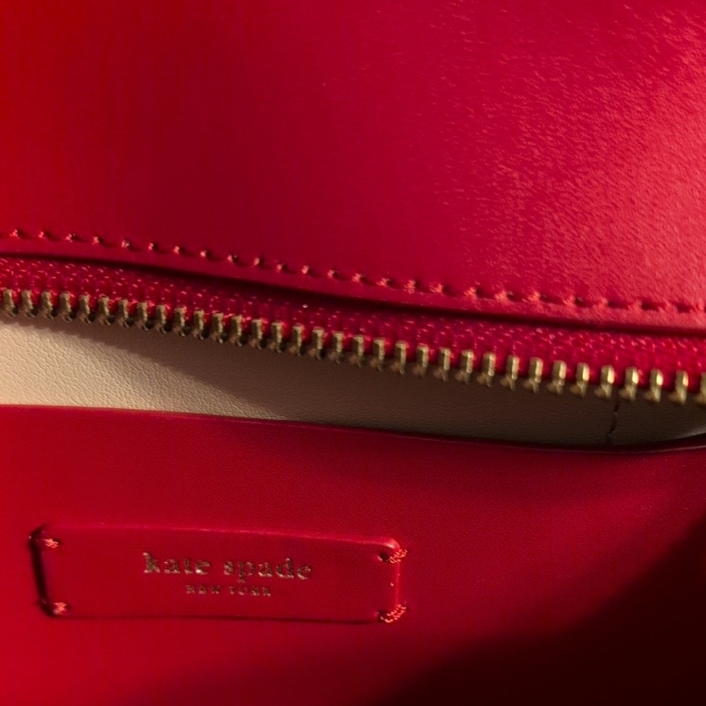 Kate Spade New York Pink Scalloped Satchel Clean Purse Bag - Picture 8 of 16